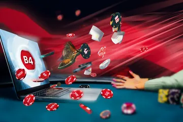 A stylish woman beside vibrant slot machines displaying glowing sevens, showcasing the variety of top slots at JLPLUS.